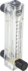 King - 1/2" M Port Block Style Panel Mount Flowmeter - 100 Max psi, 1 GPM, Acrylic - Exact Tooling