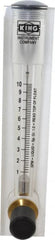 King - 1" M Port Block Style Panel Mount Flowmeter - 100 Max psi, 10 GPM, Acrylic - Exact Tooling