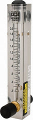 King - 1/2" M Port Block Style Panel Mount Flowmeter - 100 Max psi, 2 GPM, Acrylic - Exact Tooling