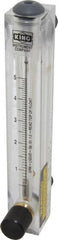 King - 1/2" M Port Block Style Panel Mount Flowmeter - 100 Max psi, 5 GPM, Acrylic - Exact Tooling