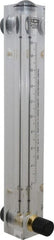 King - 1/2" F Port Block Style Panel Mount Flowmeter - 100 Max psi, 2 GPM, Acrylic - Exact Tooling