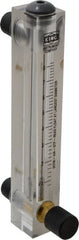 King - 1/2" M Port Block Style, Panel Mount Flowmeter - 125 Max psi, 8.2 SCFM, Acrylic - Exact Tooling
