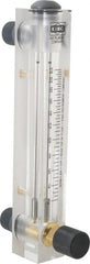 King - 1/2" M Port Block Style, Panel Mount Flowmeter - 125 Max psi, 22 SCFM, Acrylic - Exact Tooling