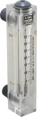 King - 1/2" M Port Block Style Panel Mount Flowmeter - 100 Max psi, 5 GPM, Acrylic - Exact Tooling