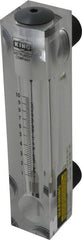 King - 1" M Port Block Style Panel Mount Flowmeter - 100 Max psi, 10 GPM, Acrylic - Exact Tooling