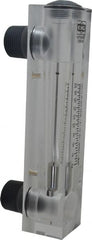 King - 1" M Port Block Style Panel Mount Flowmeter - 100 Max psi, 20 GPM, Acrylic - Exact Tooling