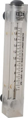 King - 1/2" M Port Block Style Panel Mount Flowmeter - 100 Max psi, 2 GPM, Acrylic - Exact Tooling
