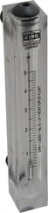 King - 1/2" M Port Block Style Panel Mount Flowmeter - 100 Max psi, 5 GPM, Acrylic - Exact Tooling
