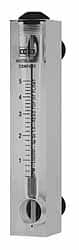 King - 1/2" M Port Block Style Panel Mount Flowmeter - 100 Max psi, 1 GPM, Acrylic - Exact Tooling