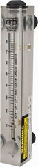 King - 1/2" M Port Block Style, Panel Mount Flowmeter - 125 Max psi, 8.2 SCFM, Acrylic - Exact Tooling
