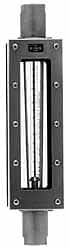 King - 1/2" NPT Port Glass Tube/Stainless Case Flowmeter - 200 Max psi, 0.640 GPM, 2.7 SCFM, 304 Stainless Steel - Exact Tooling