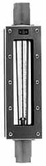 King - 1/2" NPT Port Glass Tube/Stainless Case Flowmeter - 200 Max psi, 0.675 GPM, 304 Stainless Steel - Exact Tooling