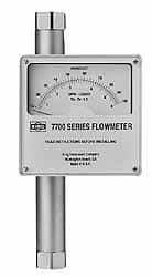 King - 1" Flange Port Stainless Steel Flowmeter - 1500 Max psi, 16.5 GPM, 316 Stainless Steel - Exact Tooling