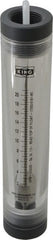 King - 1" FNPT Port Tube Flowmeter - 125 Max psi, 21 GPM, Acrylic - Exact Tooling