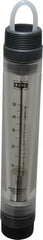 King - 1-1/2" MNPT Port Tube Flowmeter - 125 Max psi, 50 GPM, Acrylic - Exact Tooling
