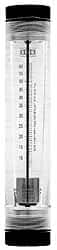 King - 2" FNPT Port Tube Flowmeter - 125 Max psi, 40 GPM, Acrylic - Exact Tooling