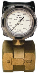 Made in USA - 3" NPT Port RCM Industries Flo-Gage Flowmeter - 180 Max psi, Bronze - Exact Tooling