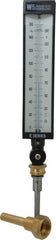 WGTC - 160°F, Industrial Thermometer with Standard Thermowell - 3-1/2 Inch Stem Length, 1-1/4 to 18 Inch Thread - Exact Tooling