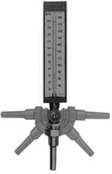 WGTC - 160°F, Industrial Thermometer without Thermowell - 6 Inch Stem Length, 1-1/4 to 18 Inch Thread - Exact Tooling