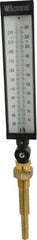 WGTC - 30 to 240°F, Industrial Thermometer with Standard Thermowell - 6 Inch Stem Length, 1-1/4 to 18 Inch Thread - Exact Tooling