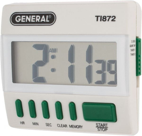 General - Big Digit Count Up and Down Timer - White - Exact Tooling