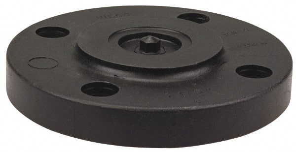 NIBCO - 1/2" Pipe, 3-1/2" OD, Polypropylene Blind Pipe Flange - Schedule 80, Black - Exact Tooling