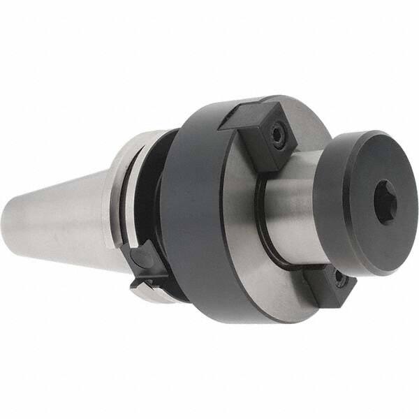 Iscar - CAT40 Taper Shank 1-1/2" Pilot Diam Shell Mill Holder - 2.406" Flange to Nose End Projection, Through-Spindle Coolant - Exact Tooling
