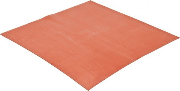 Made in USA - 12" x 12" x 3/16" Orange-Red Silicone Sheet - Exact Tooling