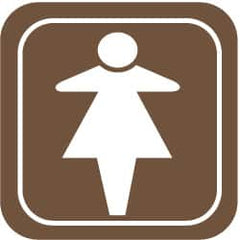 NMC - 3.5" Wide x 3.5" High, Acrylic Sign - White on Brown, Wall Mount - Exact Tooling