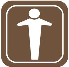 NMC - 3.5" Wide x 3.5" High, Acrylic Sign - White on Brown, Wall Mount - Exact Tooling