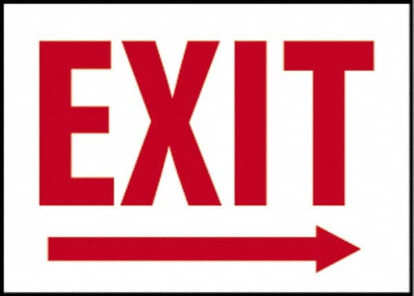 NMC - Exit, Plastic Exit Sign - 14" Wide x 10" High - Exact Tooling