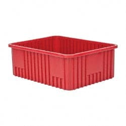 Quantum Storage - 100 Lb Load Capacity Red Polypropylene Dividable Container - Stacking, 22-1/2" Long x 17-1/2" Wide x 8" High - Exact Tooling