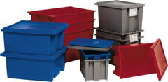 Quantum Storage - 100 Lb Load Capacity Blue Polyethylene Tote Container - Stacking, Nesting, 23-1/2" Long x 19-1/2" Wide x 10" High - Exact Tooling