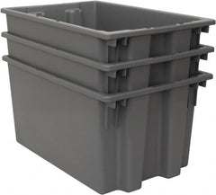 Quantum Storage - 100 Lb Load Capacity Gray Polyethylene Tote Container - Stacking, Nesting, 23-1/2" Long x 15-1/2" Wide x 12" High - Exact Tooling