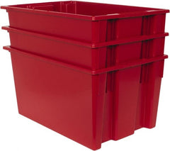 Quantum Storage - 100 Lb Load Capacity Red Polyethylene Tote Container - Stacking, Nesting, 29-1/2" Long x 19-1/2" Wide x 15" High - Exact Tooling