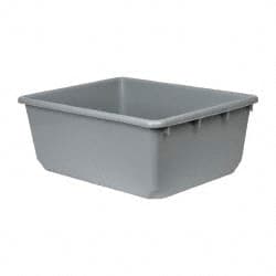 Quantum Storage - 100 Lb Load Capacity Gray Polypropylene Tote Container - Nesting, 24-1/2" Long x 19" Wide x 9-1/2" High - Exact Tooling