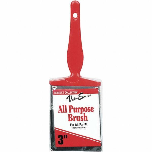 Rubberset - 3" Flat Synthetic Trim Brush - Plastic Thin Kaiser Handle - Exact Tooling
