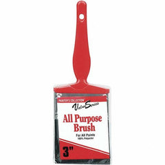 Rubberset - 3" Flat Synthetic Trim Brush - Plastic Thin Kaiser Handle - Exact Tooling