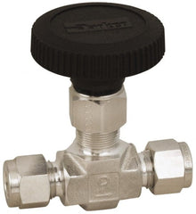 Parker - 5,000 Max psi, 1/8" Pipe, 316 Grade Stainless Steel, Inline Instrumentation Needle Valve - Exact Tooling