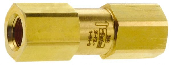 Parker - 3,000 Max psi, 1/2" Pipe, FNPT x FNPT End Connections, Brass Instrumentation Filter - Micro Rating 1, Viton Seal - Exact Tooling