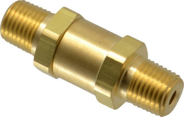 Parker - 3,000 Max psi, 1/4" Pipe, MNPT x MNPT End Connections, Brass Instrumentation Filter - Micro Rating 1, Viton Seal - Exact Tooling