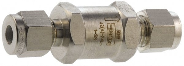 Parker - 6,000 Max psi, 1/8" Pipe, Stainless Steel Instrumentation Filter - Micro Rating 1, 316 Grade, Viton Seal - Exact Tooling