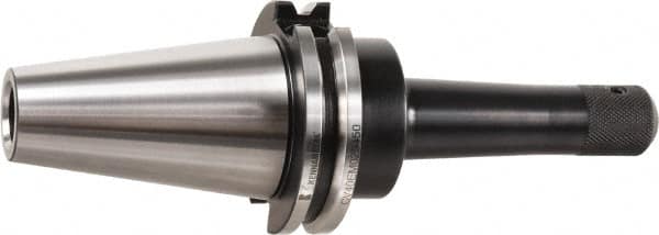 Kennametal - CAT40 Taper Shank 1/4" Hole End Mill Holder/Adapter - 25/32" Nose Diam, 4-1/2" Projection, 5/8-11 Drawbar, Through-Spindle Coolant - Exact Tooling