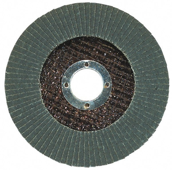 Garryson - 36 Grit, 7" Disc Diam, 7/8" Center Hole, Type 29 Zirconia Alumina Flap Disc - 8,600 Max RPM, Fiberglass Backing, Arbor Attaching System, Coated - Exact Tooling