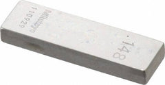 Mitutoyo - 0.148" Rectangular Steel Gage Block - Accuracy Grade 0, Includes Certificate of Inspection - Exact Tooling