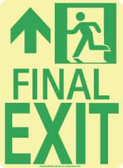NMC - Final Exit, Polyester Exit Sign - 8" Wide x 11" High, Glow-in-the-Dark - Exact Tooling