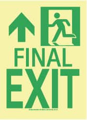 NMC - Final Exit, Plastic Exit Sign - 8" Wide x 11" High, Glow-in-the-Dark - Exact Tooling