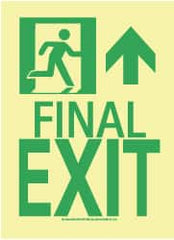 NMC - Final Exit, Plastic Exit Sign - 8" Wide x 11" High, Glow-in-the-Dark - Exact Tooling