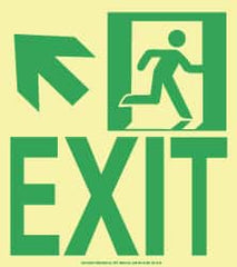 NMC - Exit, Plastic Exit Sign - 8" Wide x 9" High, Glow-in-the-Dark - Exact Tooling