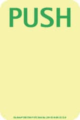 NMC - Push, Polyester Exit Sign - 4" Wide x 6" High, Glow-in-the-Dark - Exact Tooling